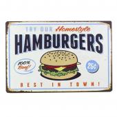 Металлическая табличка Hamburger