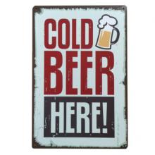 Металлическая табличка Cold Beer