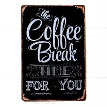  Металлическая табличка Coffee Break
